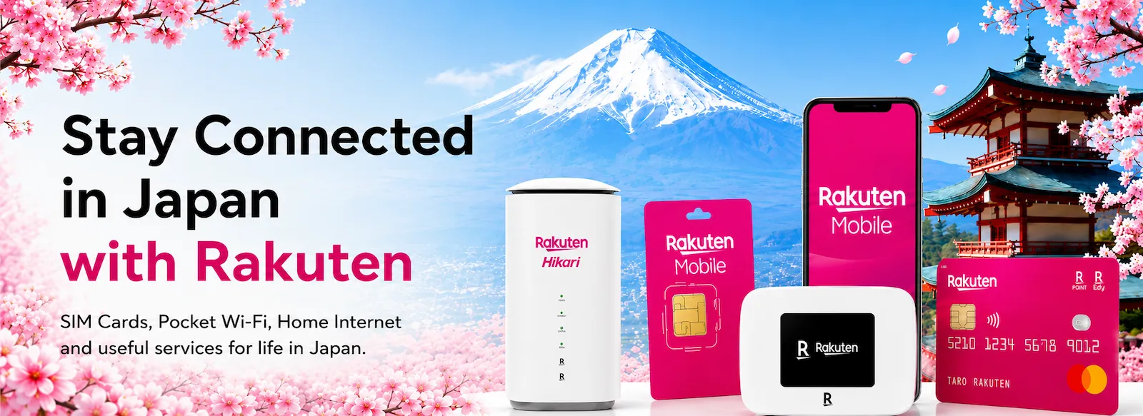 SIM in Japan with Rakuten Mobile, Pocket WiFi and home internet